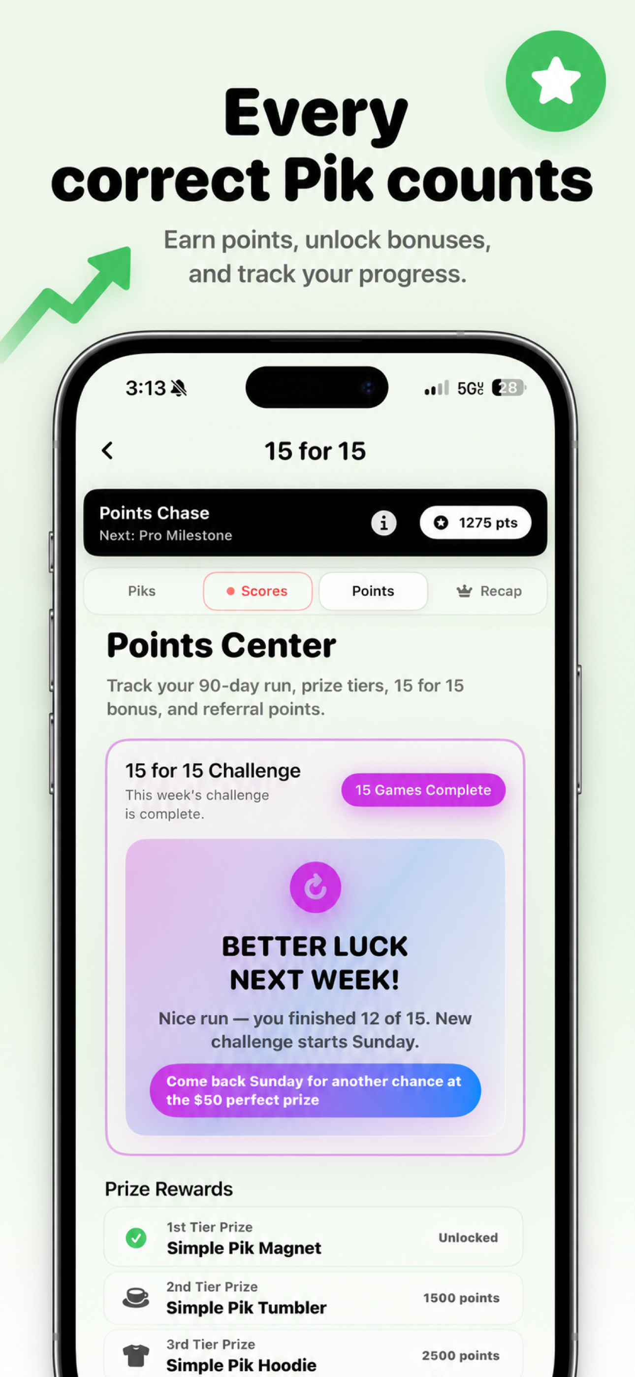 Simple Pik points and progress